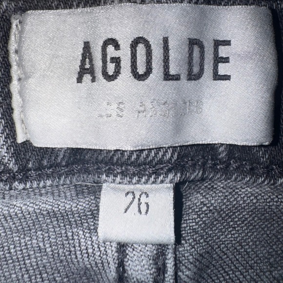 AGOLDE Lyle Low Rise Straight Leg Charcoal Wash Straight Leg Jeans Size 26 - Picture 8 of 11